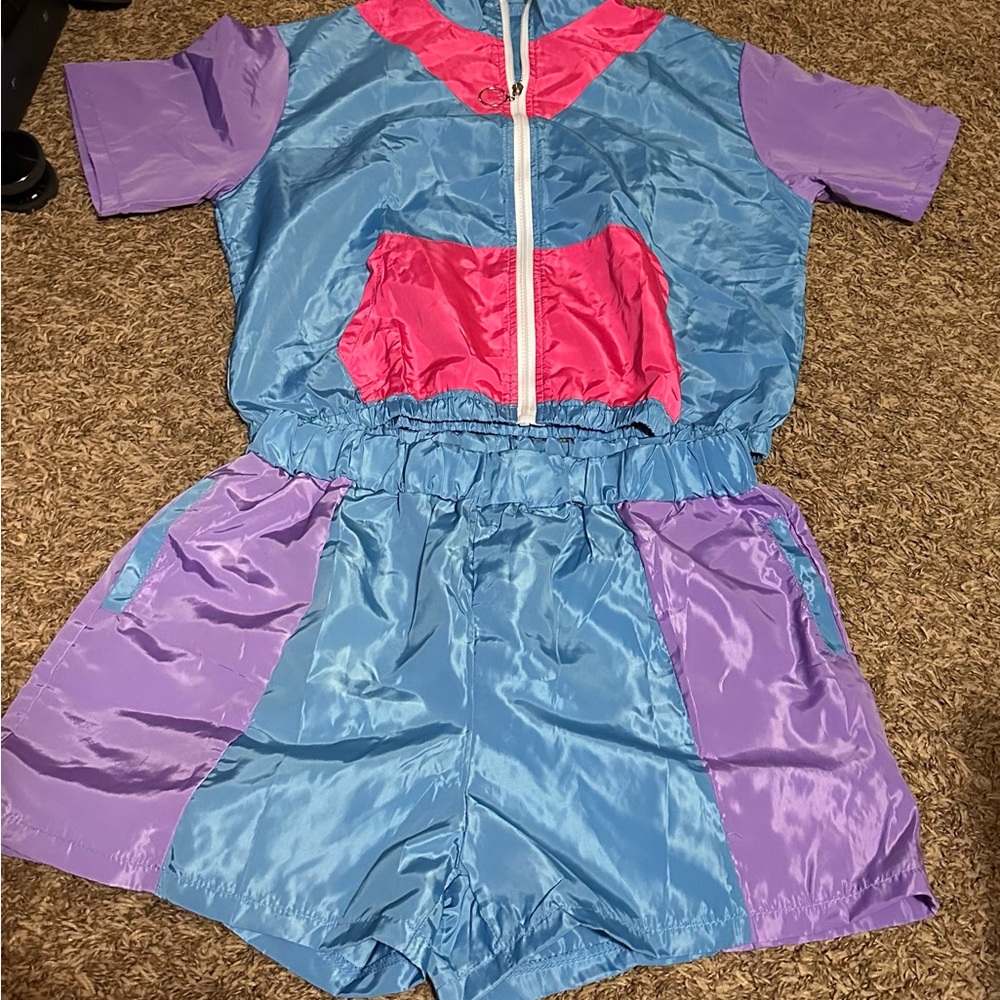 Colorful Windbreaker Set